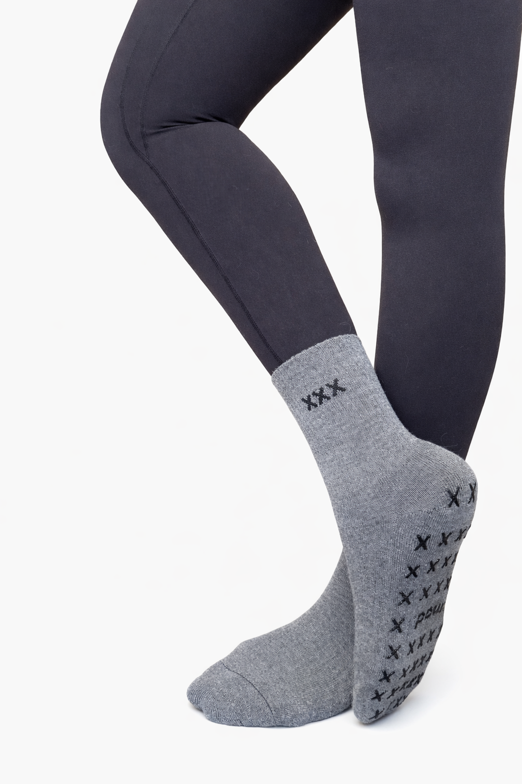 Grey classic mad grip socks- black grip