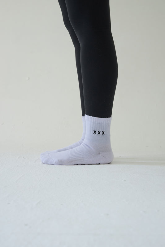 White classic mad grip socks