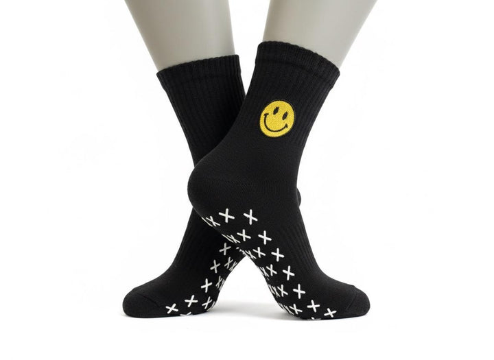 Black smiley mad grip socks