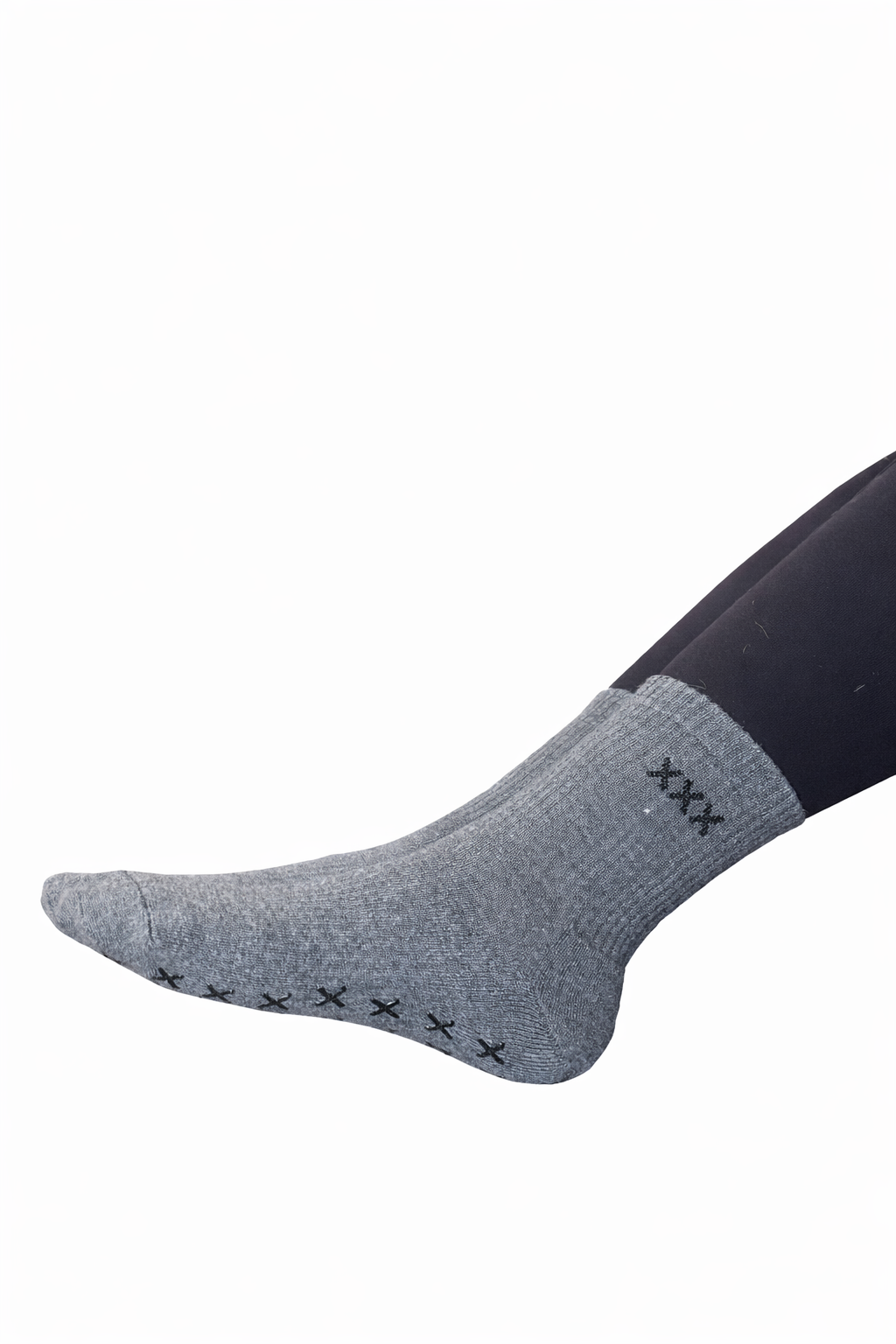 Grey classic mad grip socks- black grip