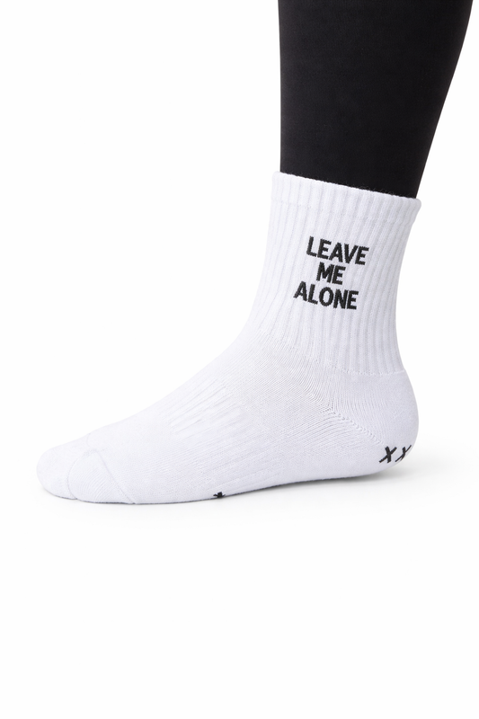 ‘Leave me alone’ mad grip socks