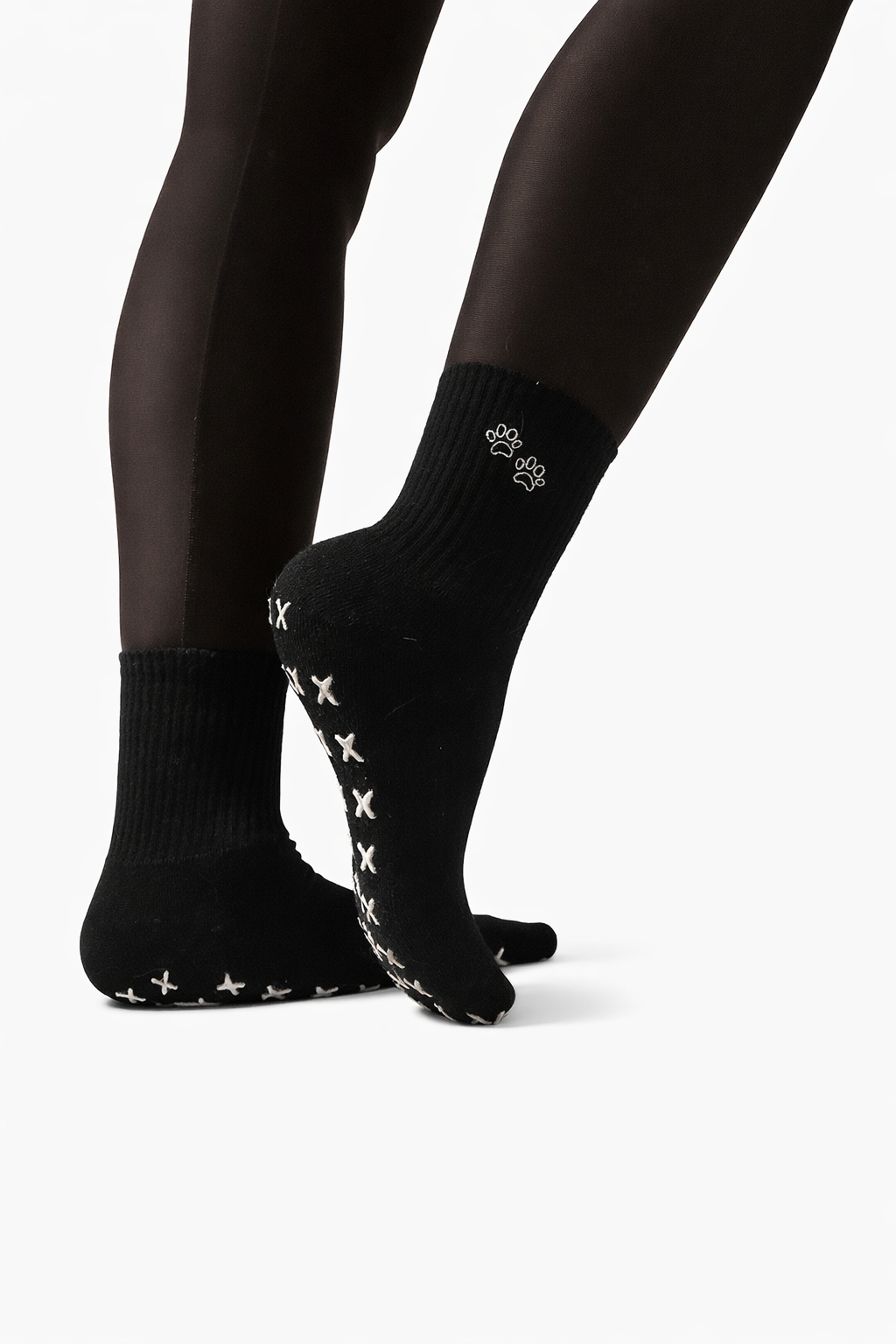 The black on white grip socks (60% goes to the Animal foundation program)
